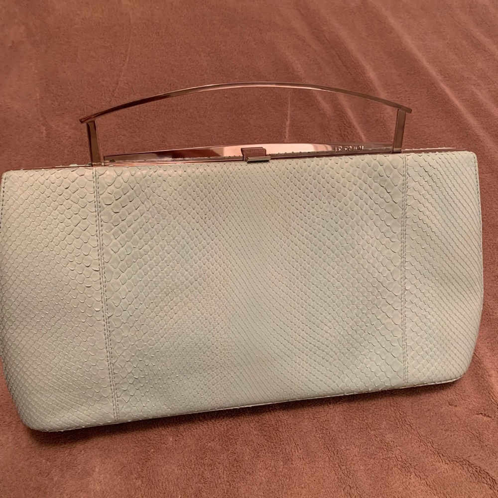 Fendi Python Frame Clutch - image 6